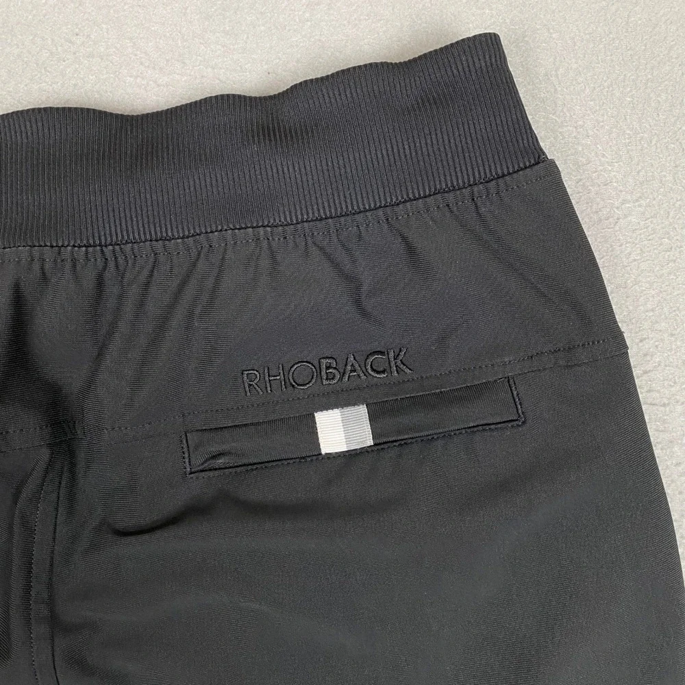 Rhoback Delta Performance Stretch Active Jogger Pants Mens Small Black